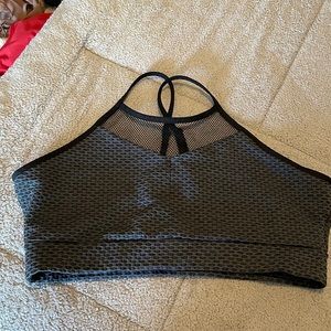 Shein curve size 3XL gray/black sports bra
